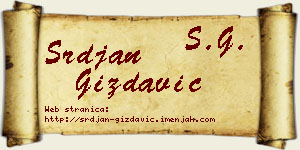 Srđan Gizdavić vizit kartica